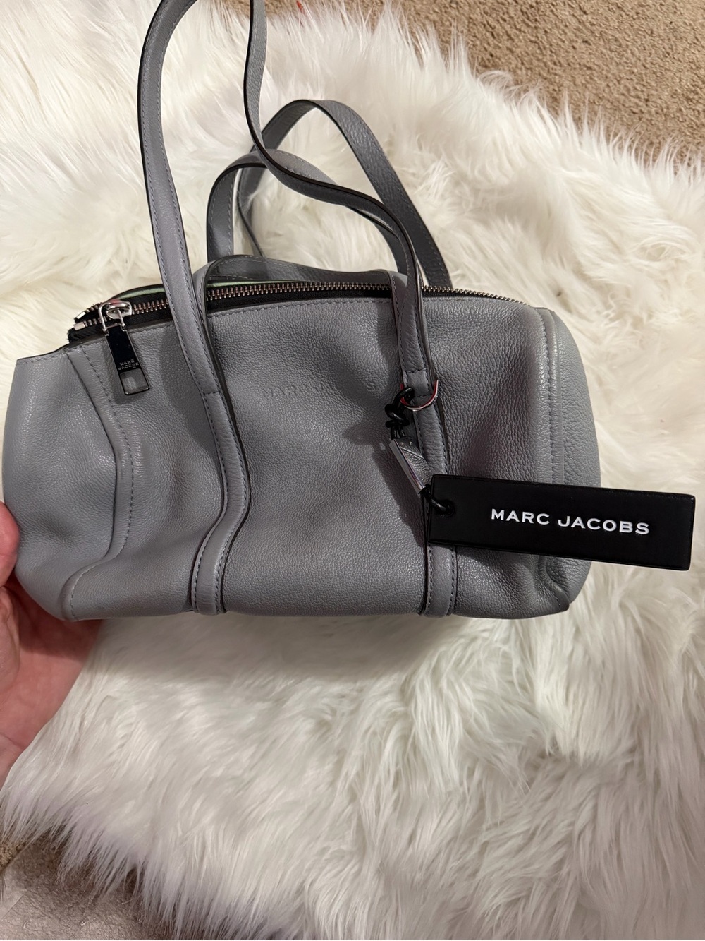 Marc Jacobs Gray Leather Shoulder Satchel